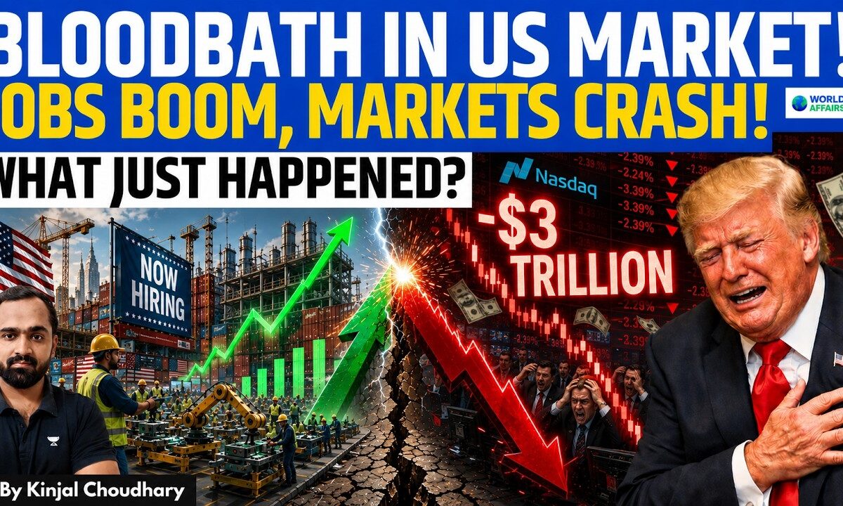 How Strong US Job Growth Caused Bloodbath In US Markets! AI BUBBLE BURSTING? Iran War Link | Kinjal